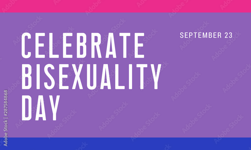 Celebrate Bisexuality Day. September 23 is a bisexual community day. Background, poster, postcard, banner design.