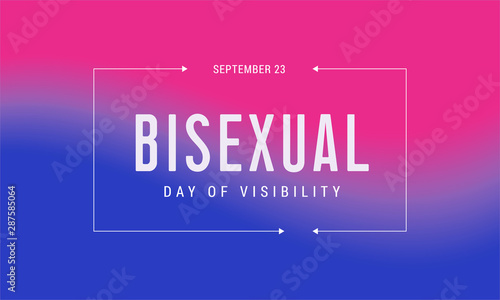 Celebrate Bisexuality Day. September 23 is a bisexual community day. Background, poster, postcard, banner design. photo