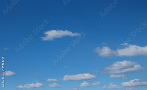 beautiful dark blue sky and white clouds