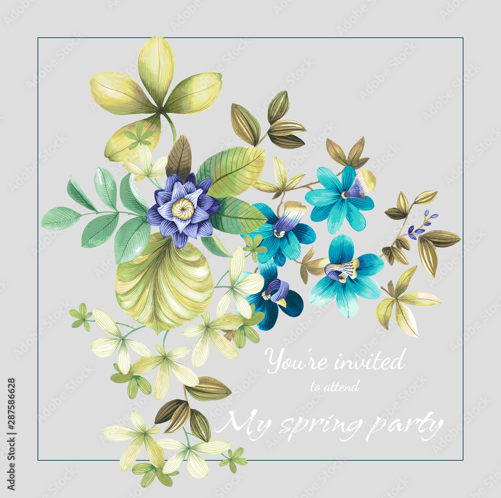 Decorative watercolor flowers,floral illustration ,for wedding stationary, greetings, wallpapers, fashion, background, texture, wrapping