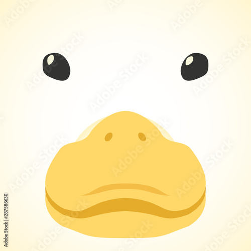 Vector illustration of duck face