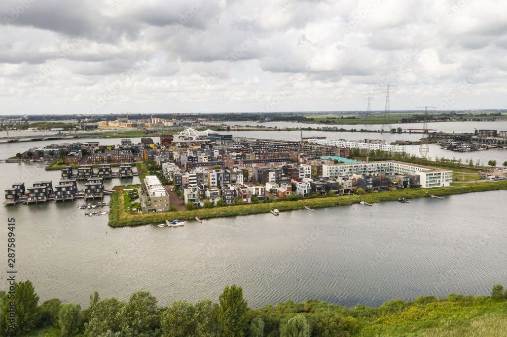 Aerial Photography of a planned city   in the Netherlands, IJburg. 