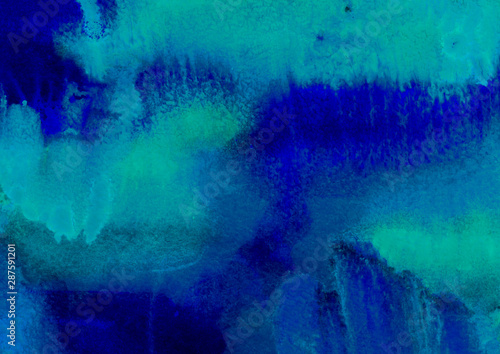Fototapeta Naklejka Na Ścianę i Meble -  Abstract dark blue background, watercolor texture