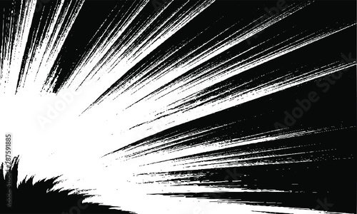 Circular starburst explosion texture. Distressed uneven grunge background. Abstract vector illustration. Overlay to create interesting effect and depth. Isolated on white background.