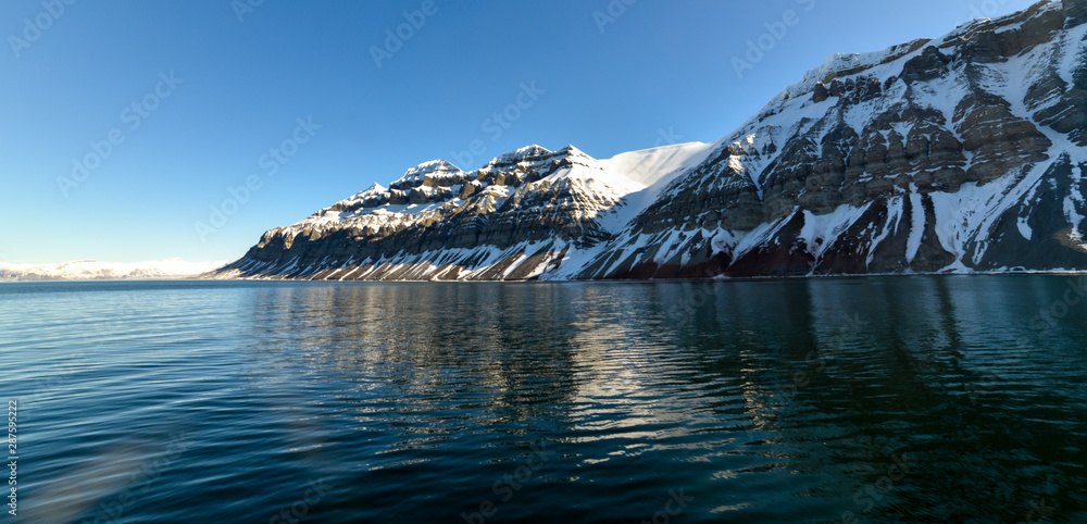 Naklejka premium Longyearbyen, Spitzberg, Svalbard, Norvège