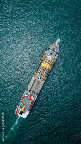 Photography Oil Tanker ship in sea Singapore