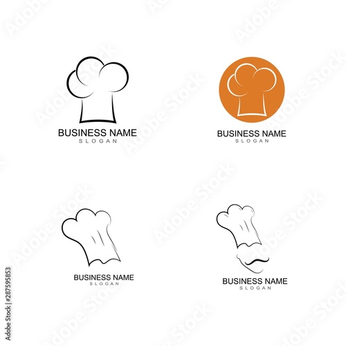 hat chef logo template vector illustration