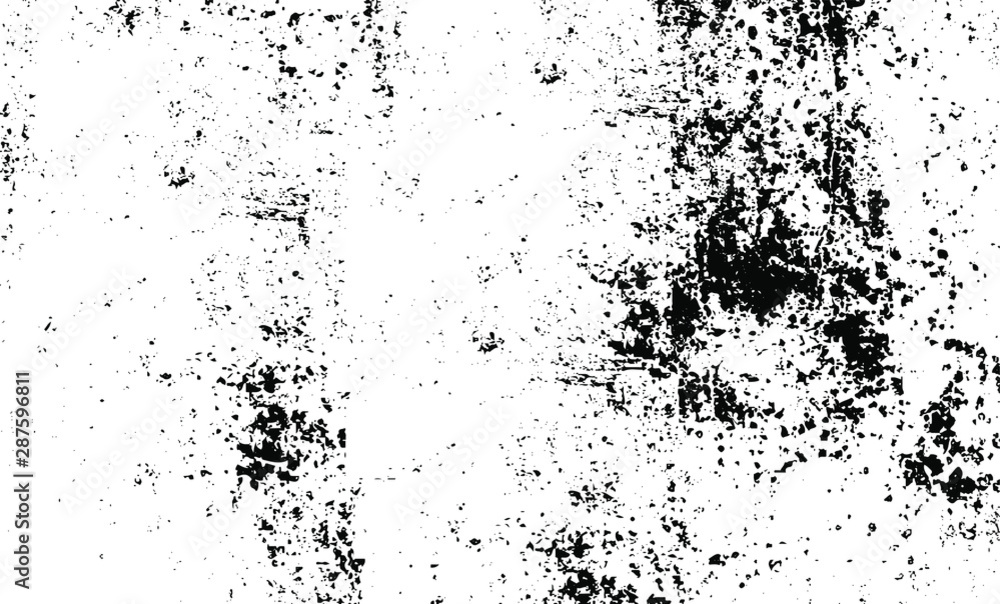Obraz premium Aged wall texture. Grainy messy overlay of empty, aging, scratched wall. Grunge rough dirty background. Vector Illustration. Black isolated on white background. EPS10.