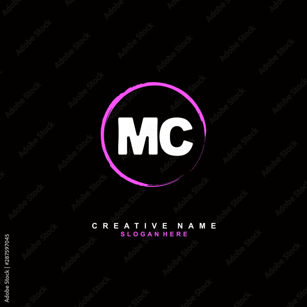 M C MC Initial logo template vector. Letter logo concept with background template. M C MC Initial logo template vector. Letter logo concept with background template.