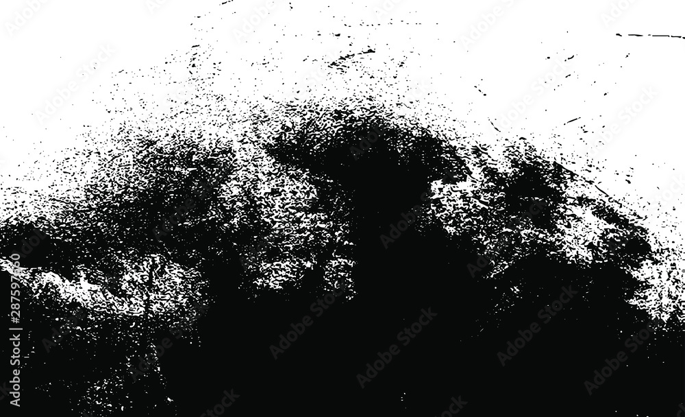 Obraz premium Aged wall texture. Grainy messy overlay of empty, aging, scratched wall. Grunge rough dirty background. Vector Illustration. Black isolated on white background. EPS10.
