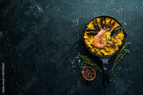 Bild auf Leinwand Seafood rice