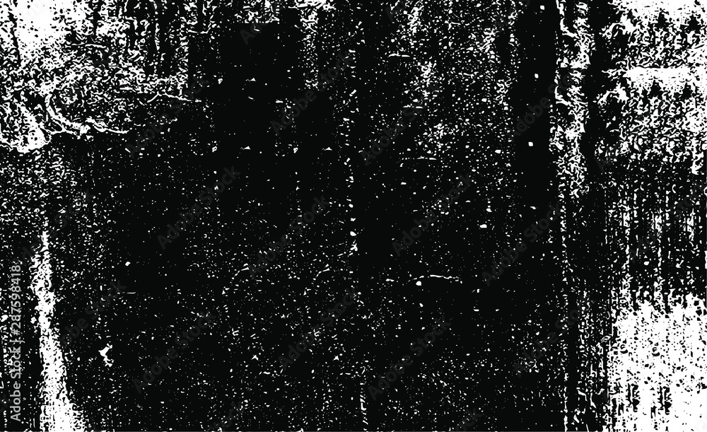 Obraz premium Aged wall texture. Grainy messy overlay of empty, aging, scratched wall. Grunge rough dirty background. Vector Illustration. Black isolated on white background. EPS10.