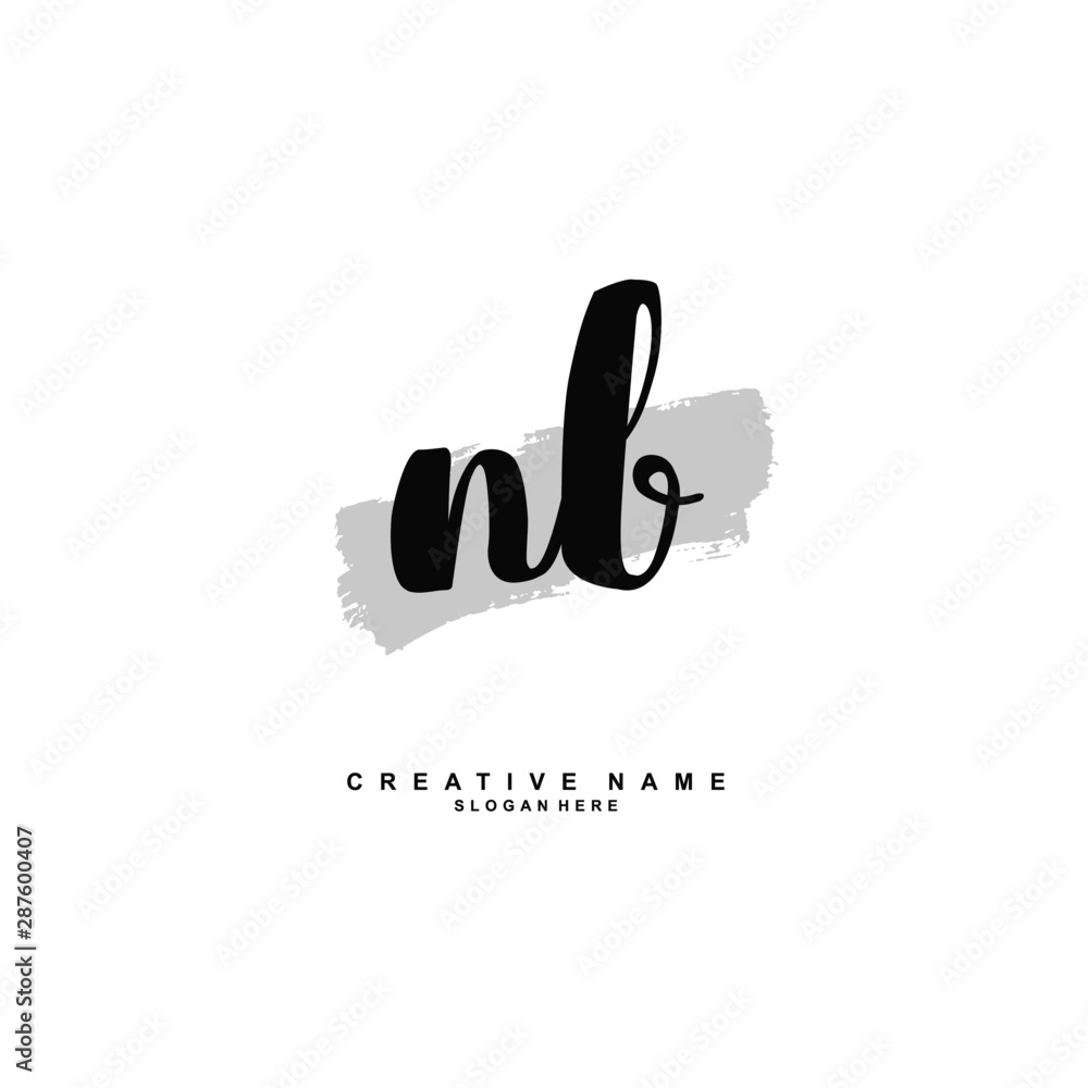 N B NB Initial logo template vector. Letter logo concept with background template. N B NB Initial logo template vector. Letter logo concept with background template.