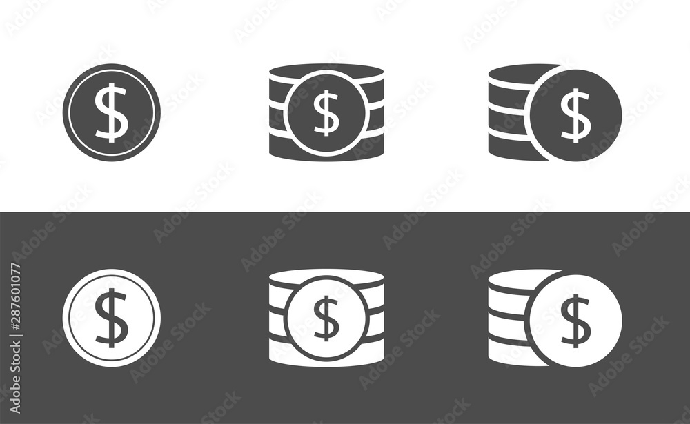 Dollar symbol set Dollar symbol set