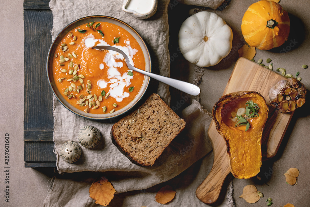 Pumpkin soup with cream Pumpkin soup with cream
