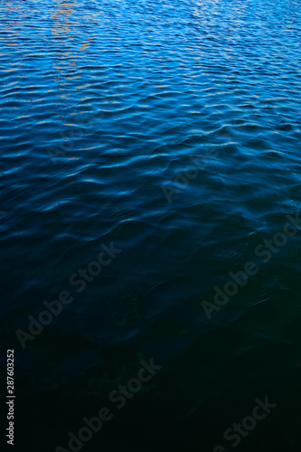 Ripples on water surface with dark and light tones, vertical frame.