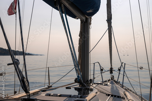 Fototapeta Naklejka Na Ścianę i Meble -  yacht in calm sea