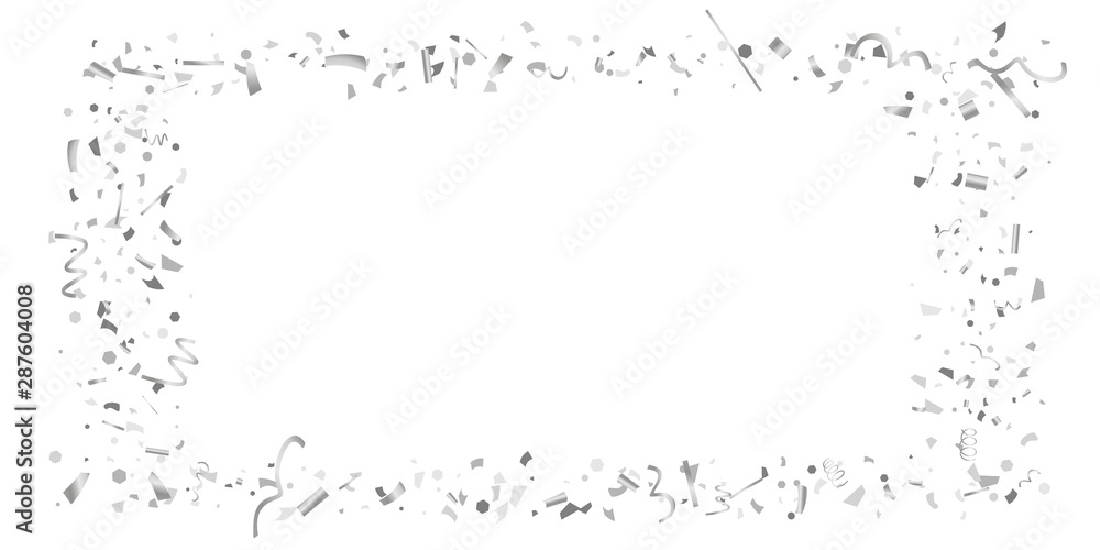 Fototapeta premium Silver shine texture on a white background.