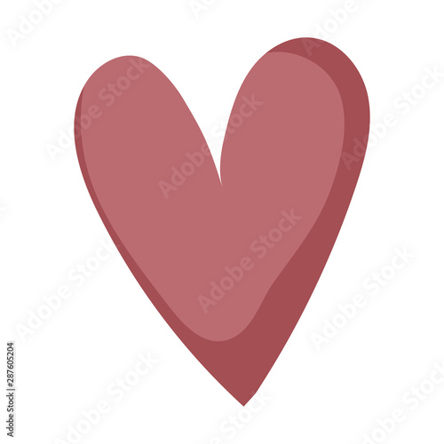 Isolated heart shape design vector illustration © Stockgiu
