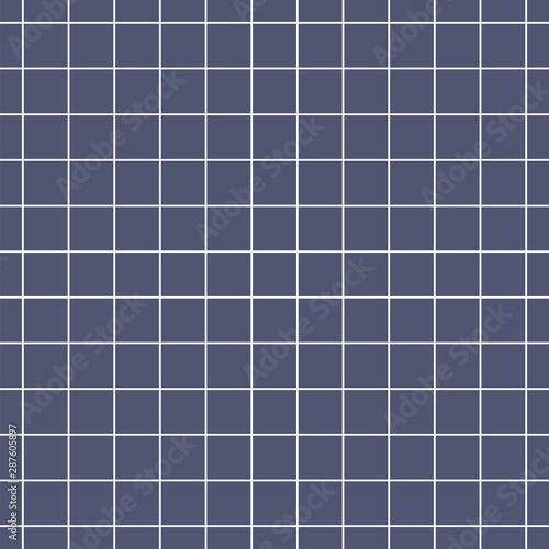Blue seamless pattern with white grid lines