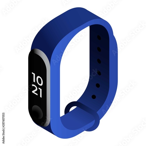 Smart fitness tracker icon. Isometric of smart fitness tracker vector icon for web design isolated on white background