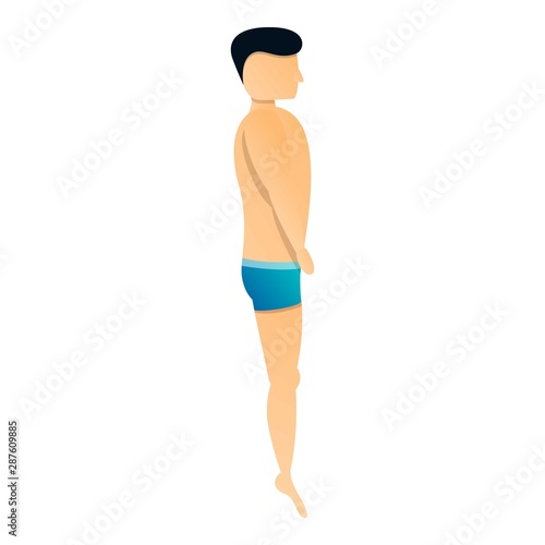 Competitor pool jump icon. Cartoon of competitor pool jump vector icon for web design isolated on white background