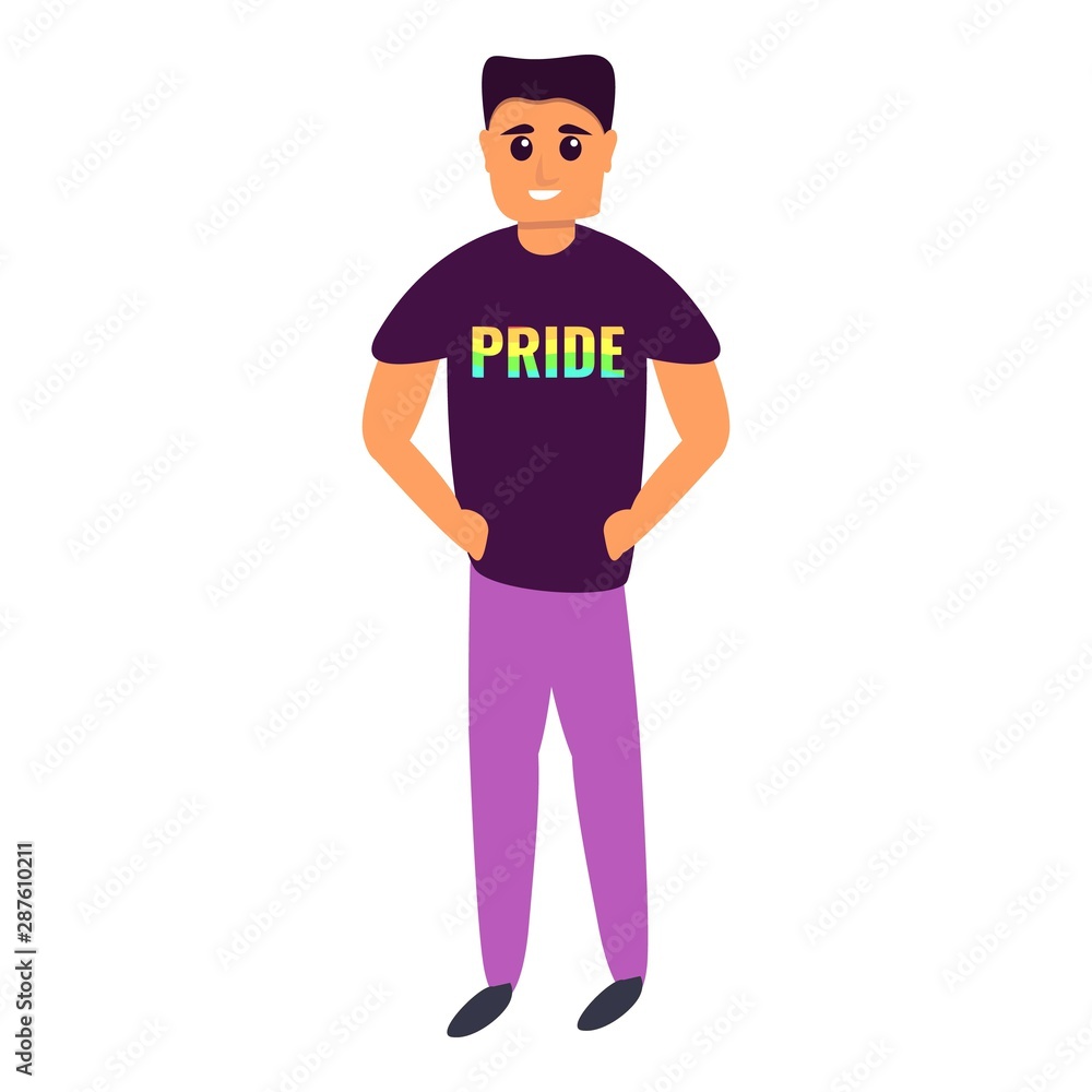 Pride bisexual icon. Cartoon of pride bisexual vector icon for web design isolated on white background
