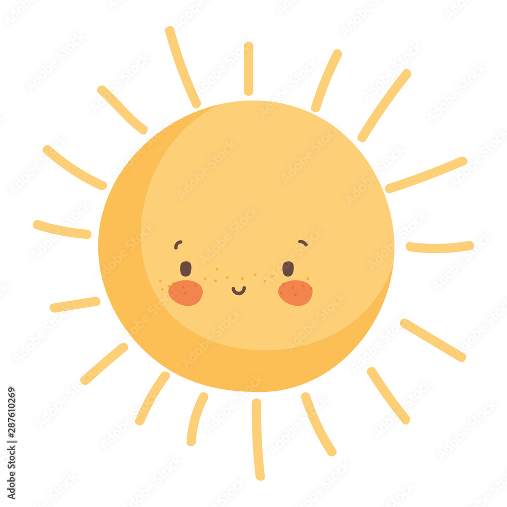 Summer sun cartoon vector design vector illustration