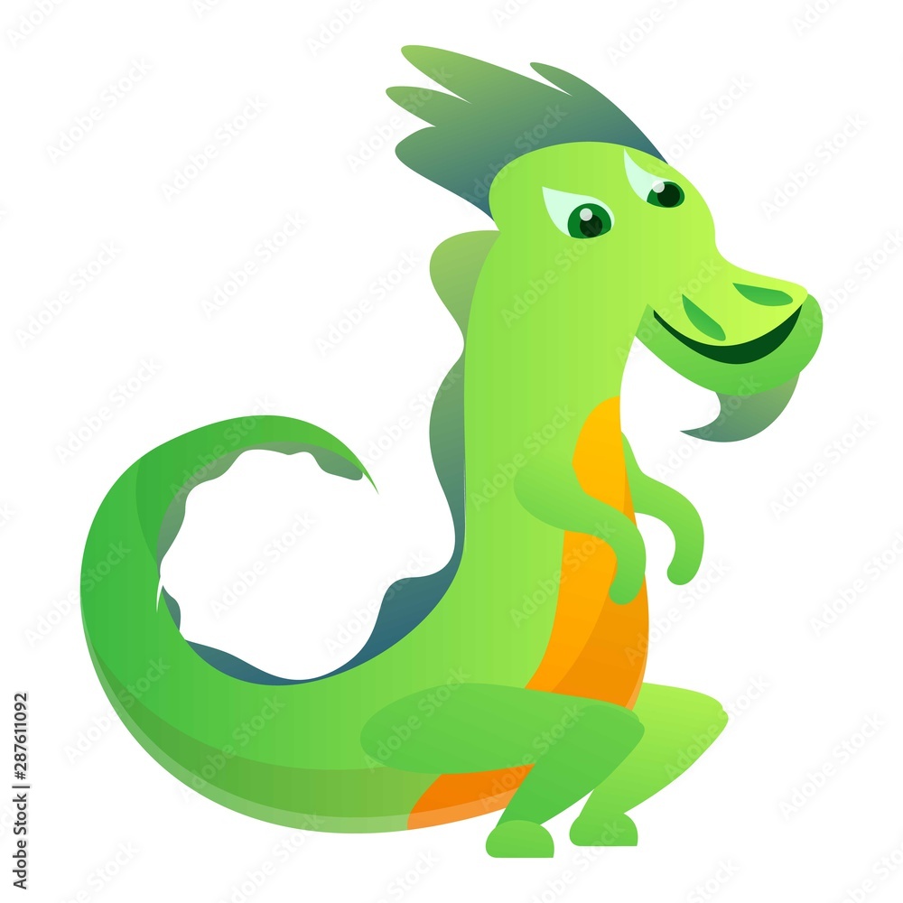 Naklejka premium Tail dragon icon. Cartoon of tail dragon vector icon for web design isolated on white background