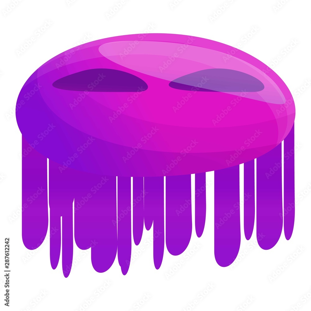 Violet bacteria icon. Cartoon of violet bacteria vector icon for web design isolated on white background Violet bacteria icon. Cartoon of violet bacteria vector icon for web design isolated on white background