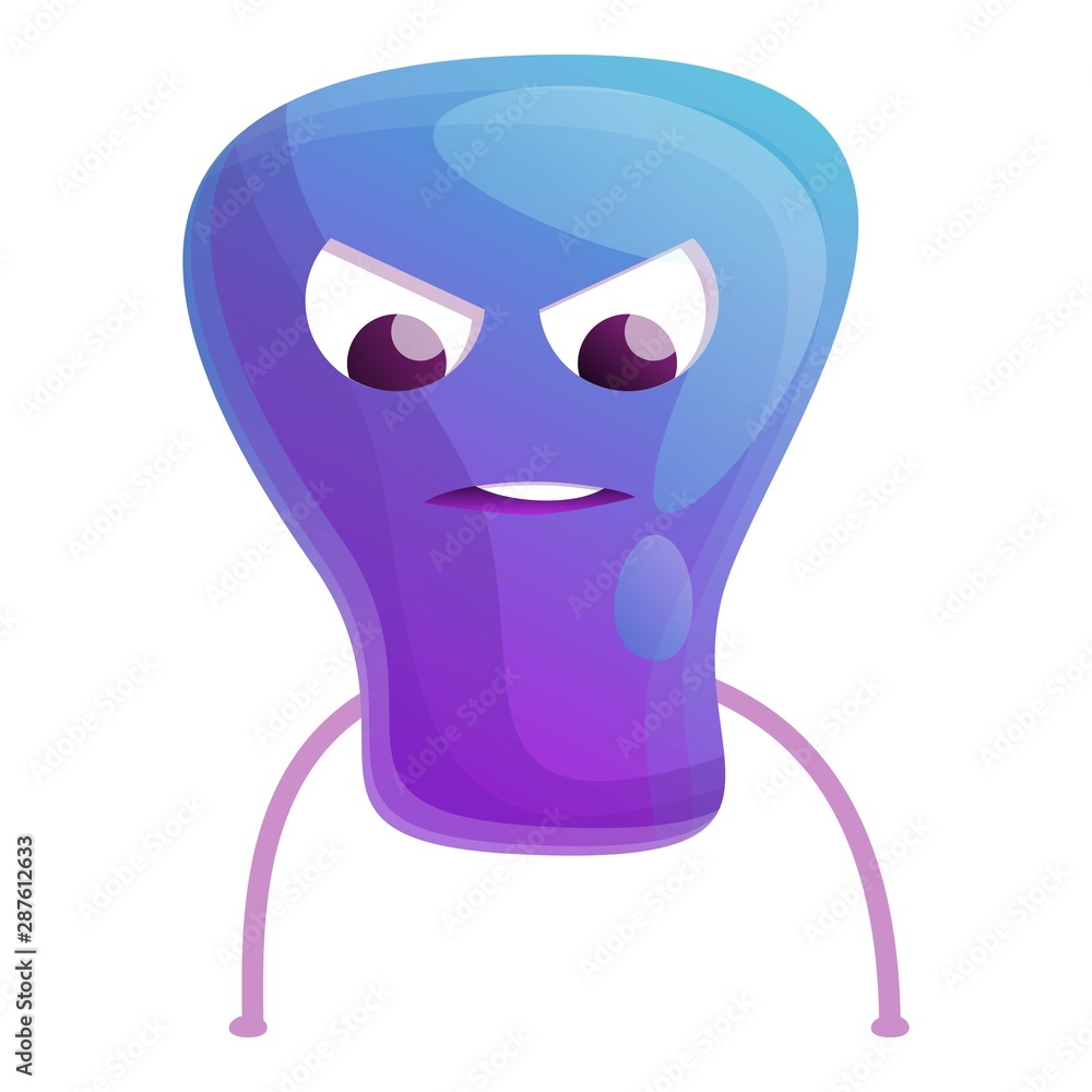 Hungry bacteria icon. Cartoon of hungry bacteria vector icon for web design isolated on white background Hungry bacteria icon. Cartoon of hungry bacteria vector icon for web design isolated on white background