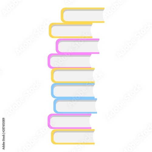 University book stack icon. Cartoon of university book stack vector icon for web design isolated on white background