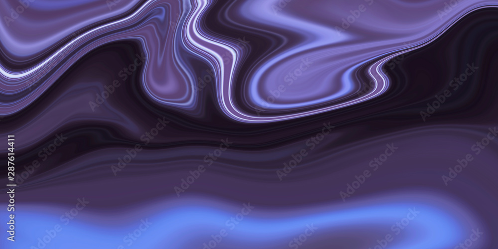 Obraz premium Illustration of liquid acrylic resin. Divorces and smooth lines of paint, colors. Pearl modulations. Abstraction of acrylic, epoxy, neon background, halftones. Fluid art.