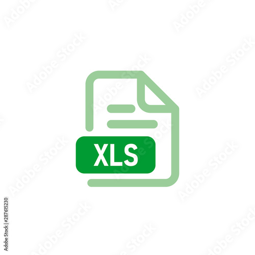 Excel document file format. Download and save icon. Web doc pictogram. Vector illuatration on white background.