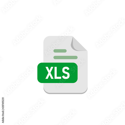 Excel document file format. Download and save icon. Web doc pictogram. Vector illuatration on white background.
