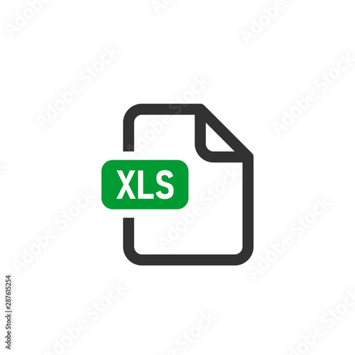 Excel document file format. Download and save icon. Web doc pictogram. Vector illuatration on white background.