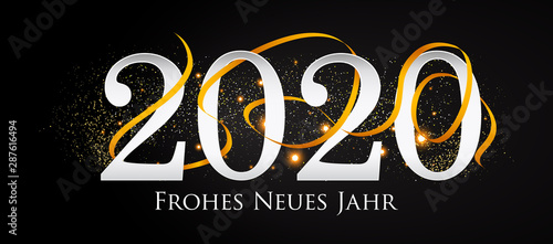 New Years 2020 Deutschland version. Happy New Year greeting card. 2020 Happy New Year background Deutschland version.