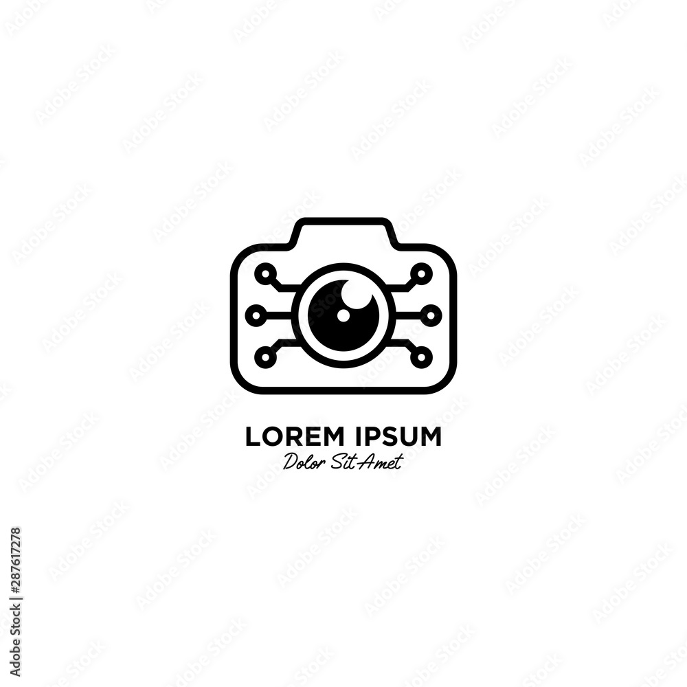 Camera Techno logo vector icon illustration Camera Techno logo vector icon illustration