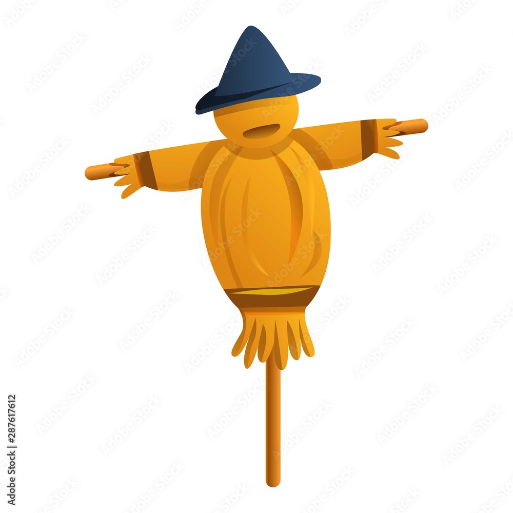 Plant scarecrow icon. Cartoon of plant scarecrow vector icon for web design isolated on white background