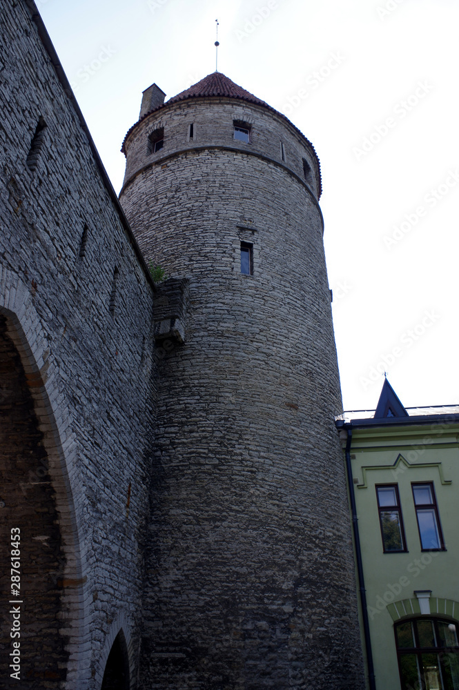 tour du mur d'enceinte de la vieille ville de Tallinn, Estonie