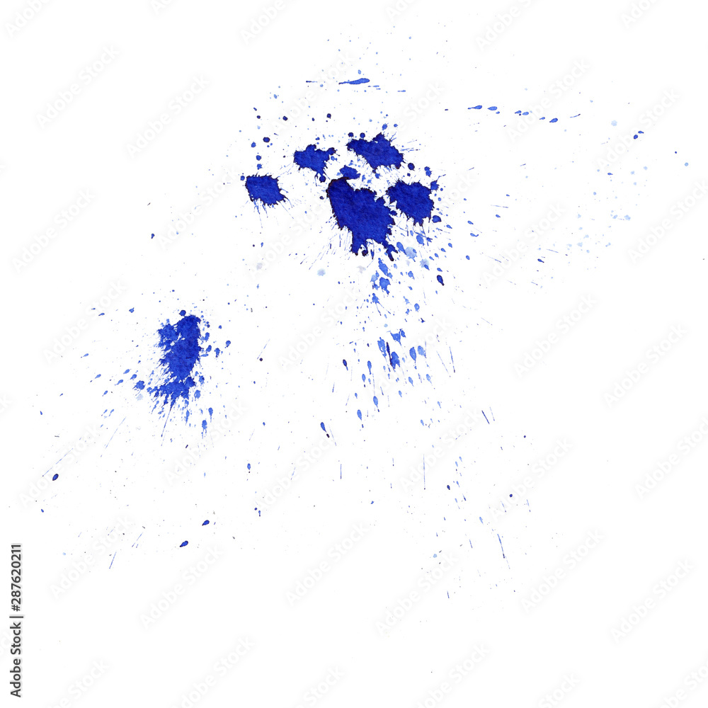 Bright watercolor ink blue splash. Bright watercolor ink blue splash.