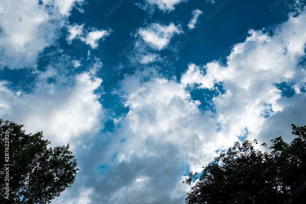 blue sky with white clouds