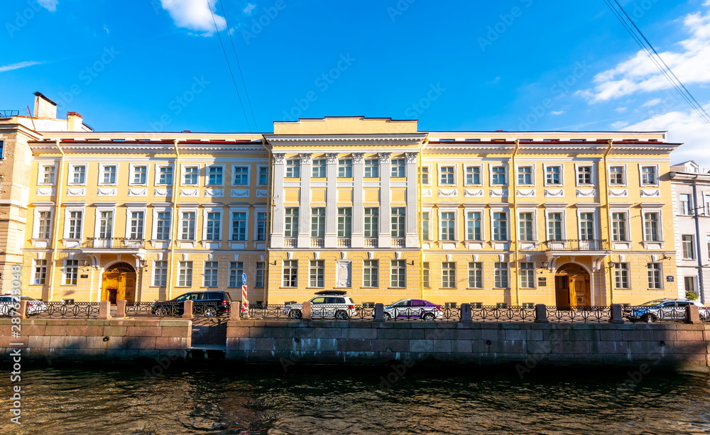 Pushkin Apartment Museum on Moika river embankment, St. Petersburg, Russia