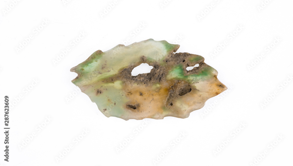 leaf shaped agate mineral stone