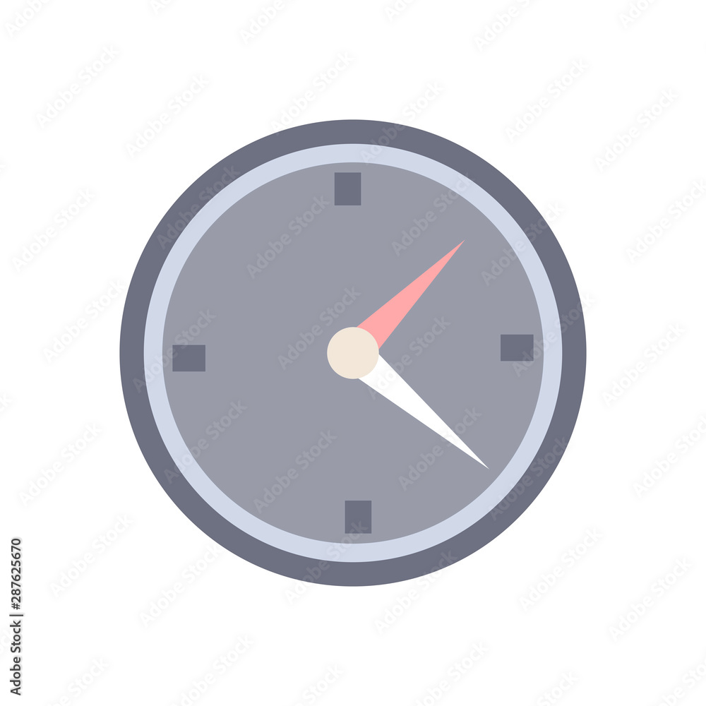 Round clock icon on a white background. Vector illustration. Round clock icon on a white background. Vector illustration.