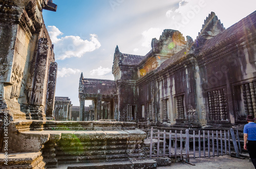 Ancient temple complex Angkor Wat, Siem Reap, Cambodia.