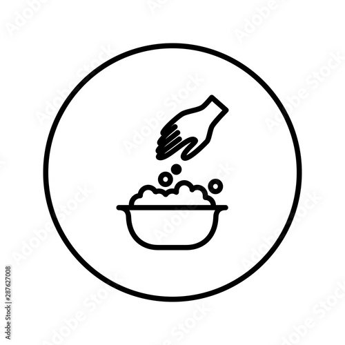 Handwash symbol. Icon. Vector. Editable Thin line.