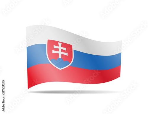 Waving Slovakia flag in the wind. Flag on white background vector illustration Free Download Waving Slovakia flag in the wind. Flag on white background vector illustration - GFXLoad