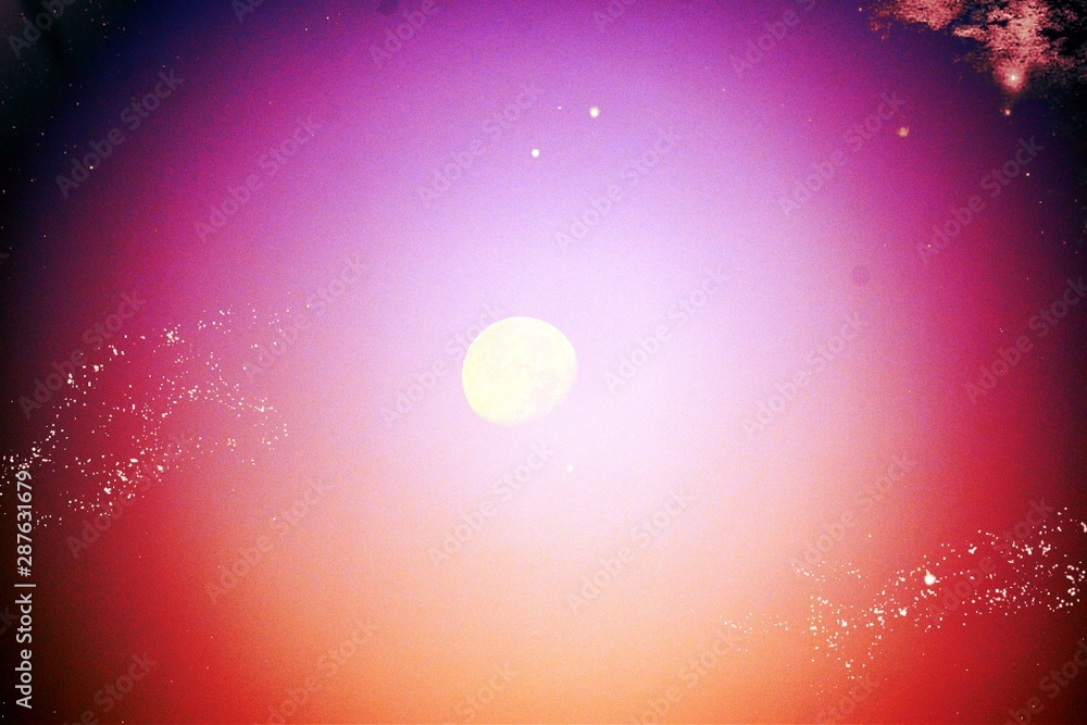 Fototapeta premium Moon in Galactic Sky 