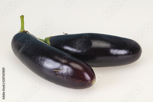 Ripe Eggplant isolated on white